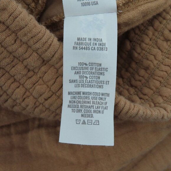 Aerie Women Small Brown Wide Leg Slit Slip On Pants Pockets Ruched Waistband - Picture 12 of 15